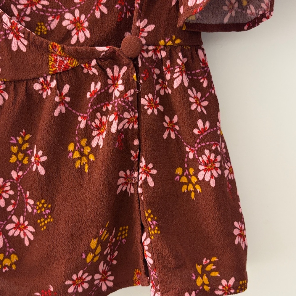 Madewell Tie-Sleeve Wrap Top in Butterfly Sanctuary - Picture 8 of 10